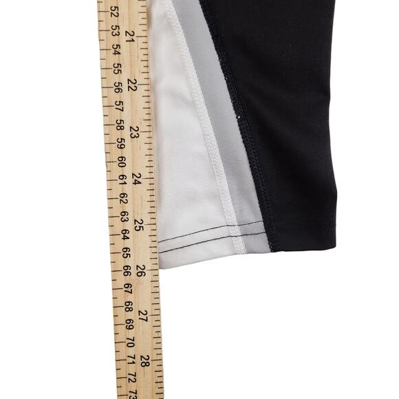 Black White Colorblock Leggings Womens XS Compression Workout Running Gym Yoga - Picture 14 of 15